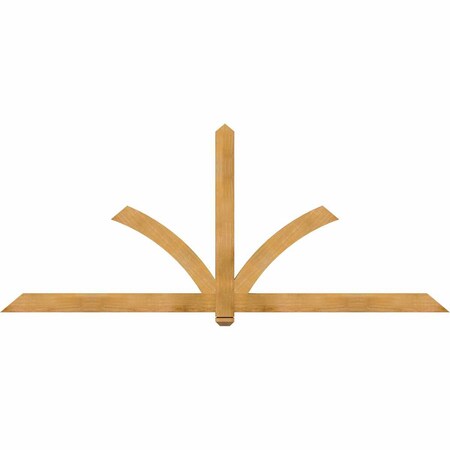 Ekena Millwork Redmond Rough Sawn Timber Gable Bracket, Western Red Cedar, 96"W x 40"H x 2"D x 4"F, 10/12 Pitch GBW096X40X0204RED00RWR